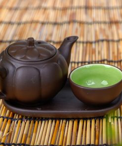 Bộ ấm chén tử sa Độc Ẩm dáng bí (Nâu sẫm) - Ấm tử sa Bát Tràng