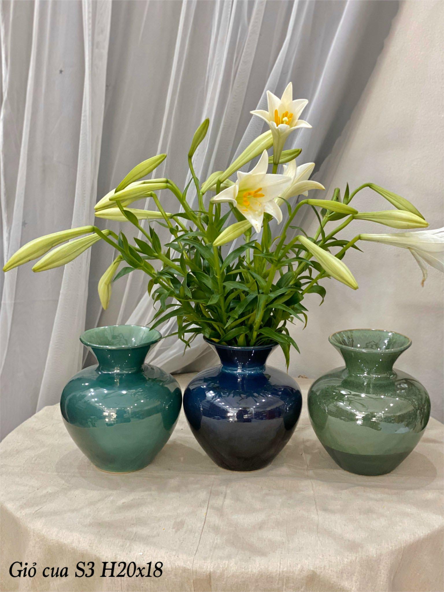 Lọ hoa Bát Tràng - dáng giỏ cua - Tiệm gốm Bát Tràng - s3 Lọ hoa Bát Tràng - dáng giỏ cua - Tiệm gốm Bát Tràng - s3
