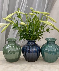 Lọ hoa khía S2 - Lọ hoa Bát Tràng - Tiệm gốm Bát Tràng