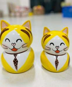 mèo neko Full vàng - heo đất tiết kiệm - Tiệm gốm Bát Tràng