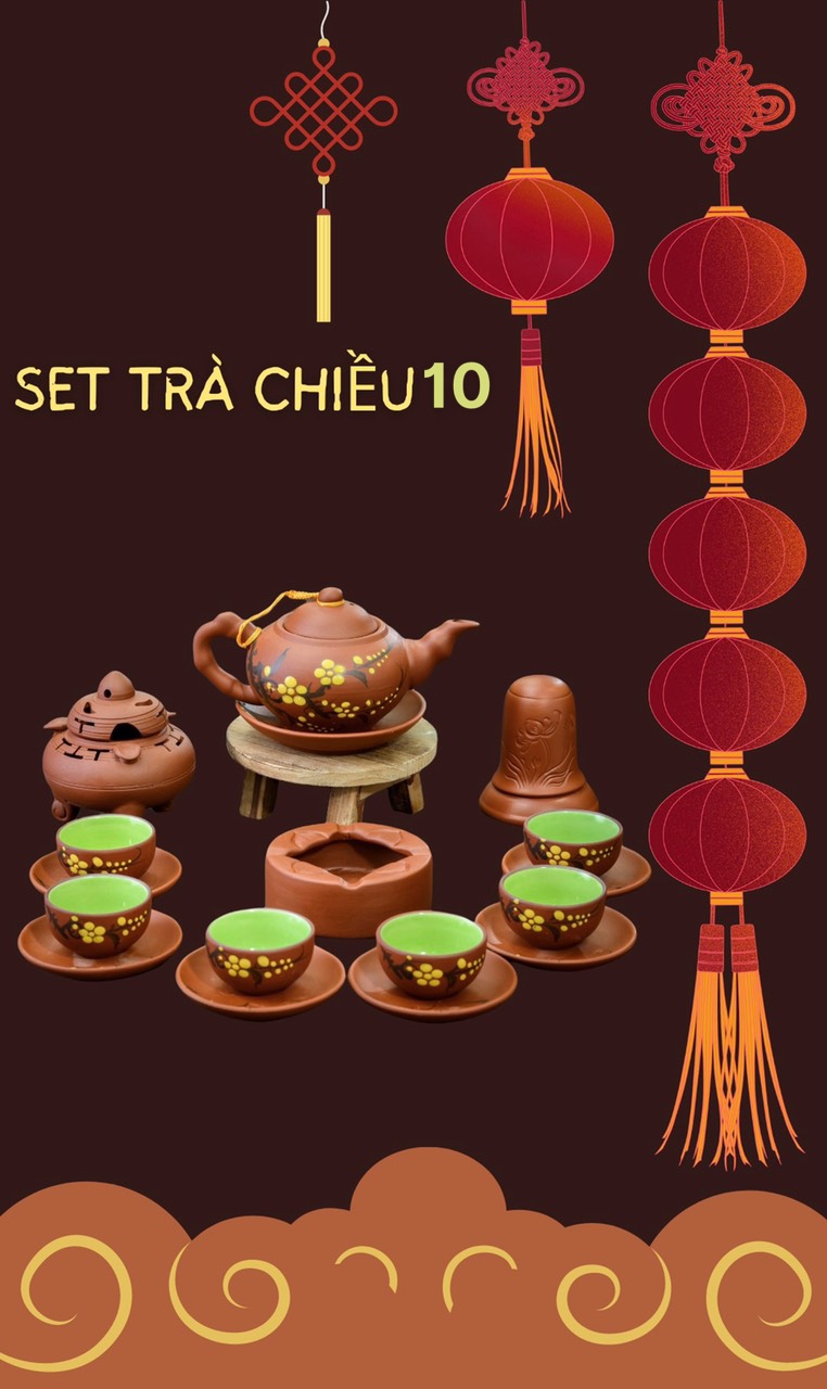 Ấm chén tử sa – set trà chiều 10