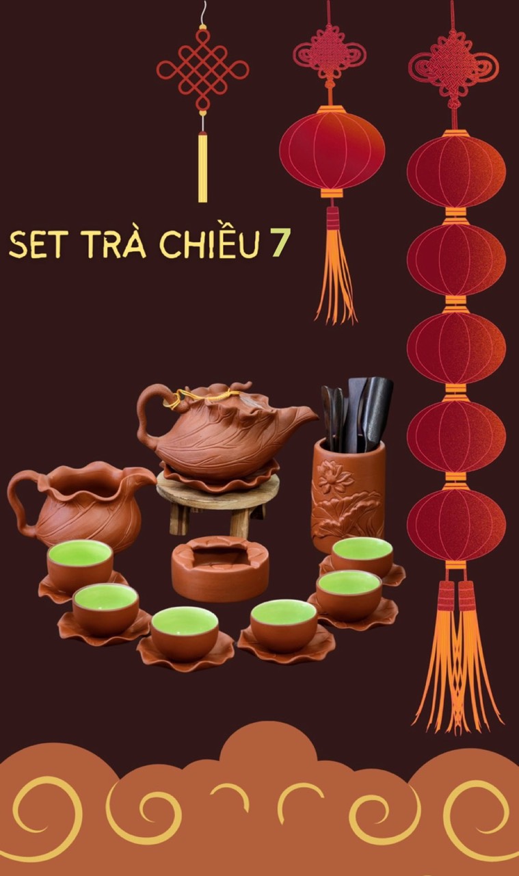 Ấm chén tử sa – set trà chiều 7