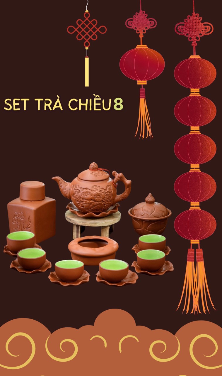 Ấm chén tử sa – set trà chiều 8