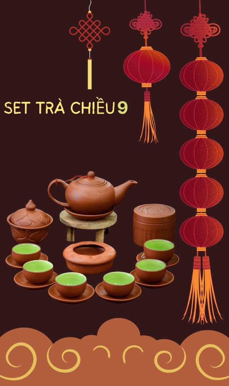 Ấm chén tử sa – set trà chiều 9