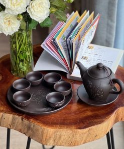 Bộ ấm trà tử sa chân cao