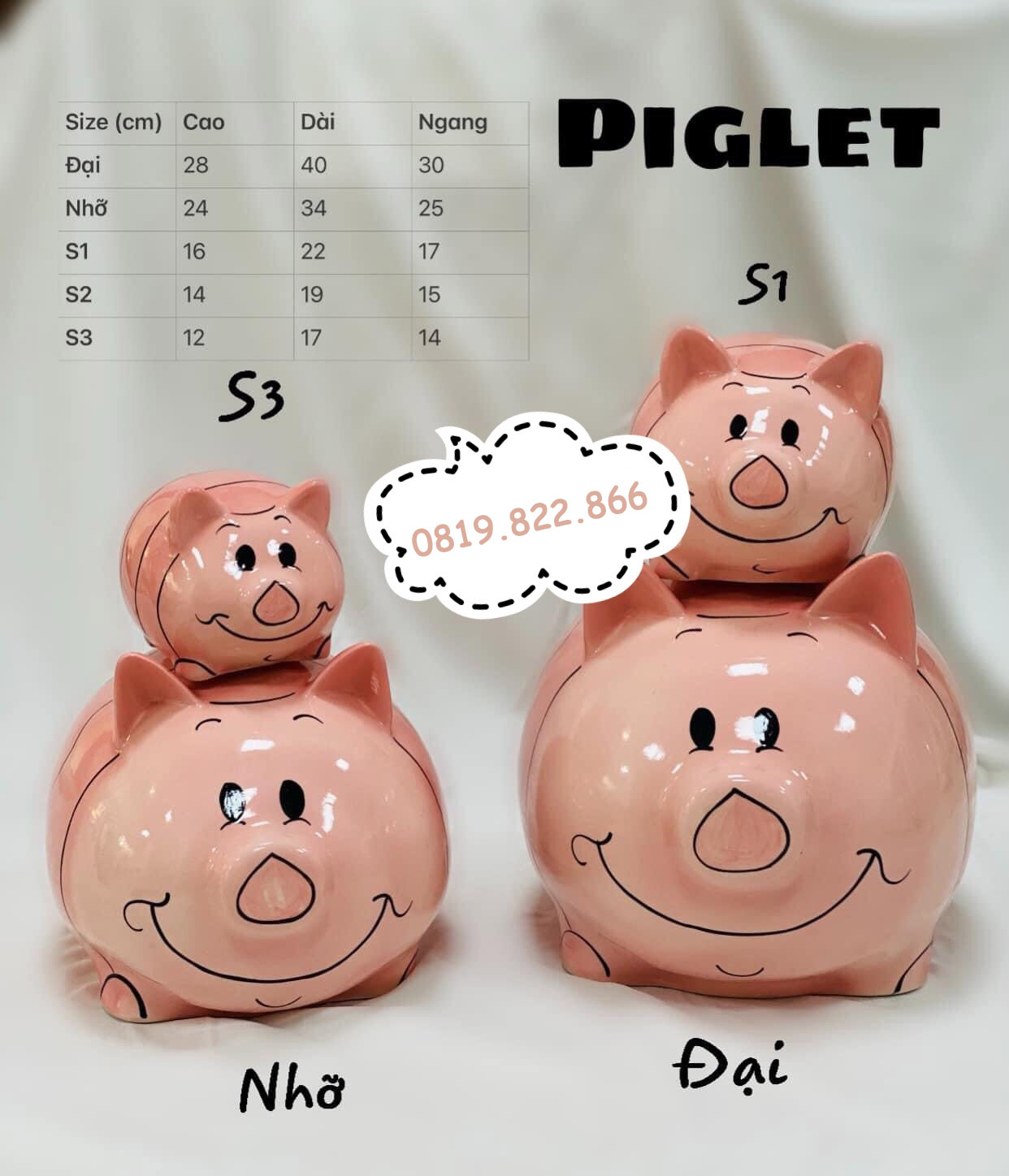 Lợn đất tiết kiệm Piglet
