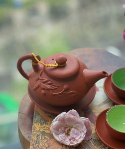 ấm trà tử sa bộ ấm dẹt - Tiệm gốm Bát Tràng