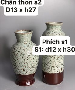 Bình hoa chân thon s2 và phích s1