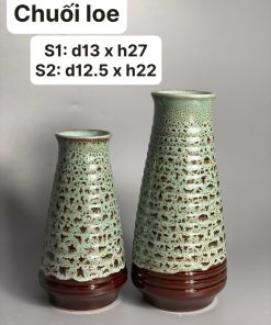Bình hoa gốm sứ chuối loe