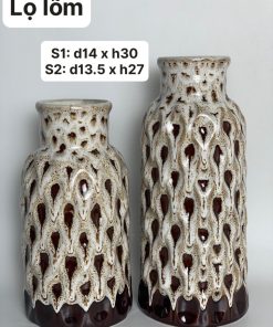 Bình hoa gốm sứ lọ lõm