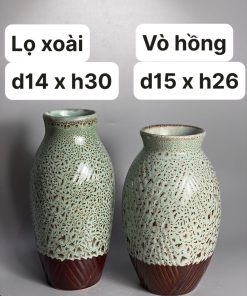 Bình hoa gốm sứ lọ xoài và vò hồng