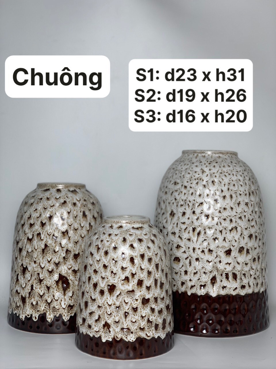 Lọ hoa gốm sứ chuông Lọ hoa gốm sứ chuông
