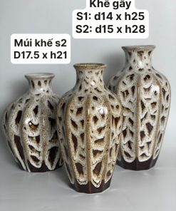 Lọ hoa gốm sứ múi khế