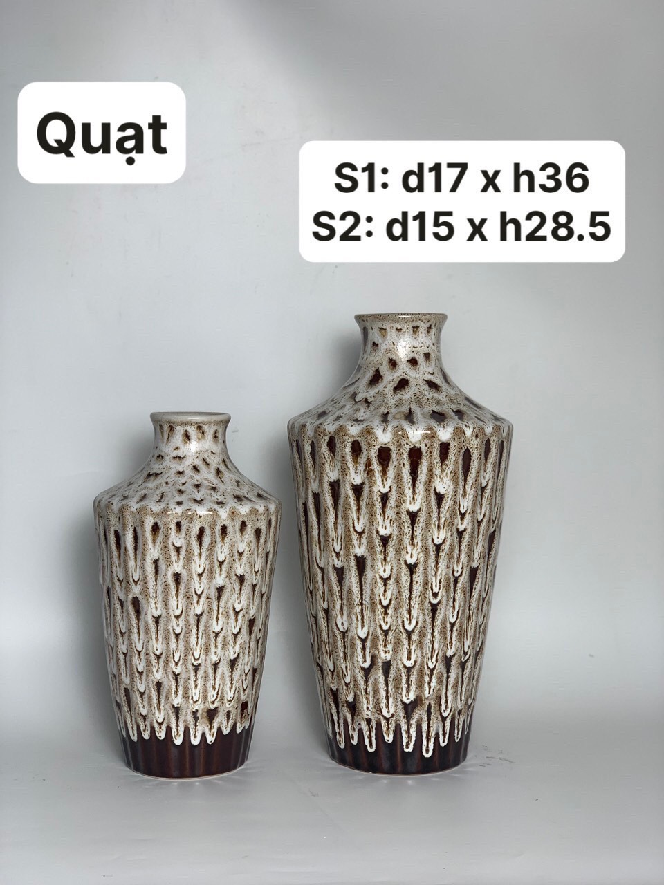Lọ hoa gốm sứ quạt Lọ hoa gốm sứ quạt