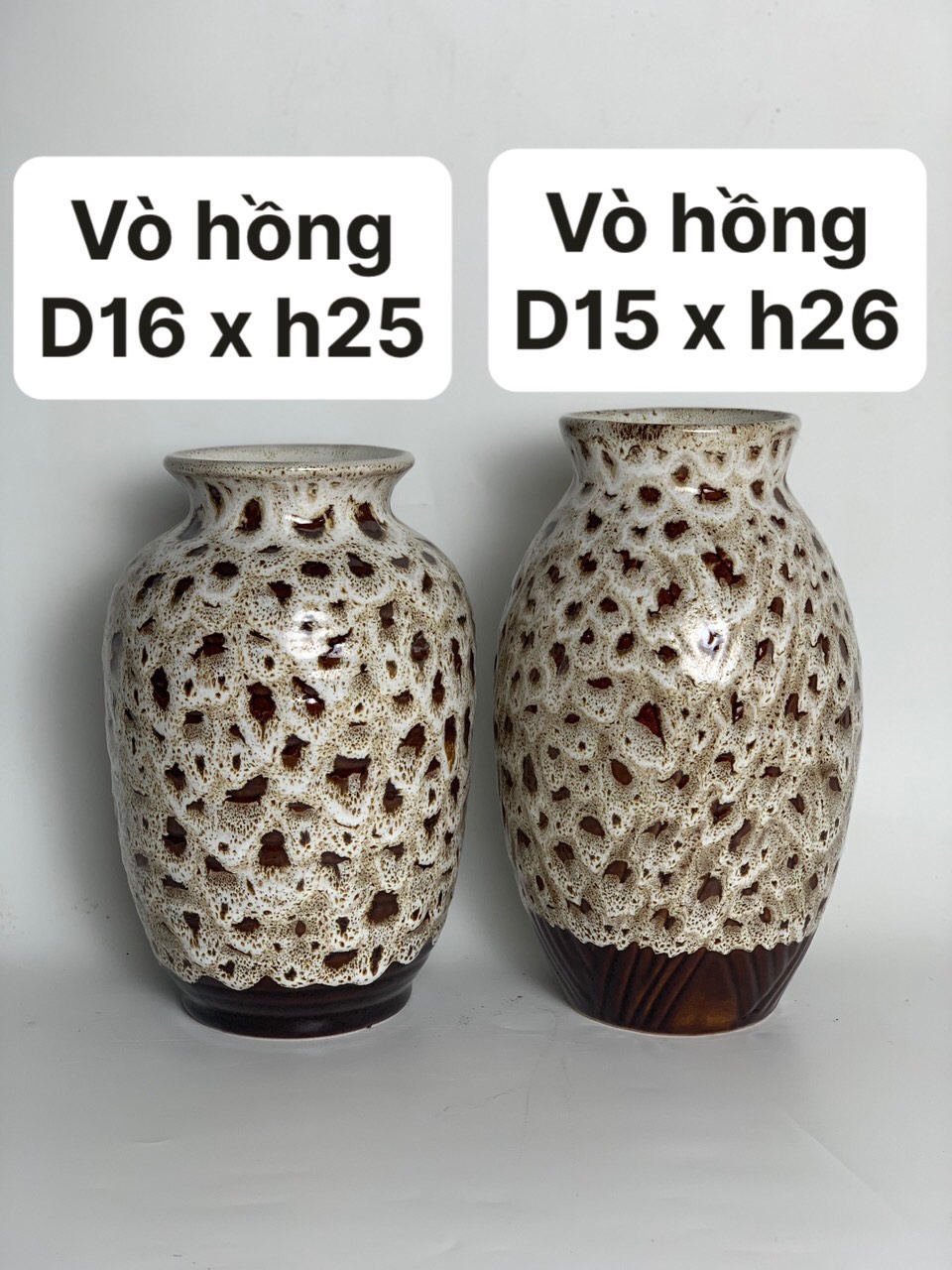 Lọ hoa gốm sứ vò hồng