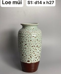 lọ hoa gốm sứ loe múi