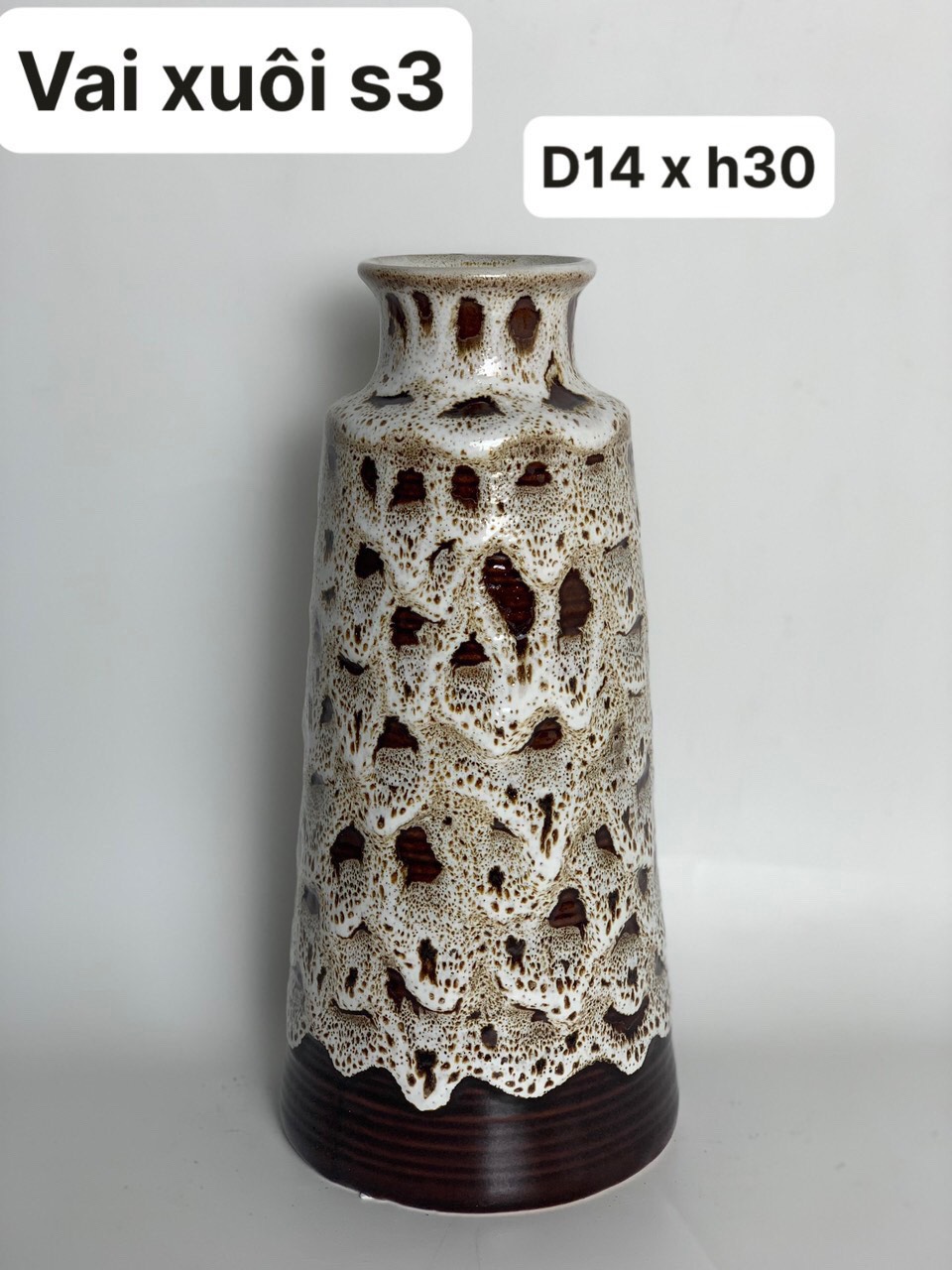 lọ hoa gốm sứ vai xuôi s3 lọ hoa gốm sứ vai xuôi s3