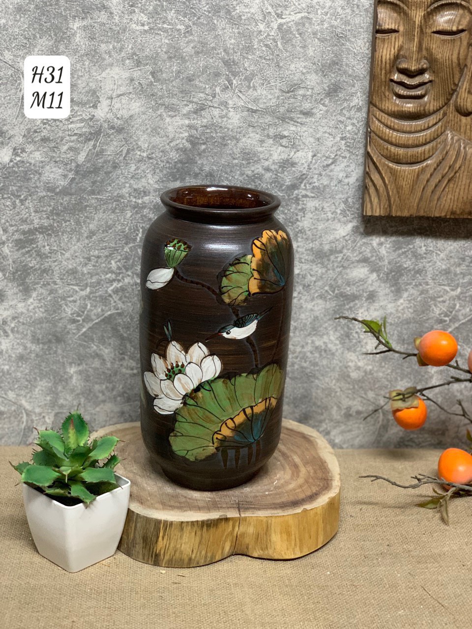 Bình hoa gốm sứ H31M11