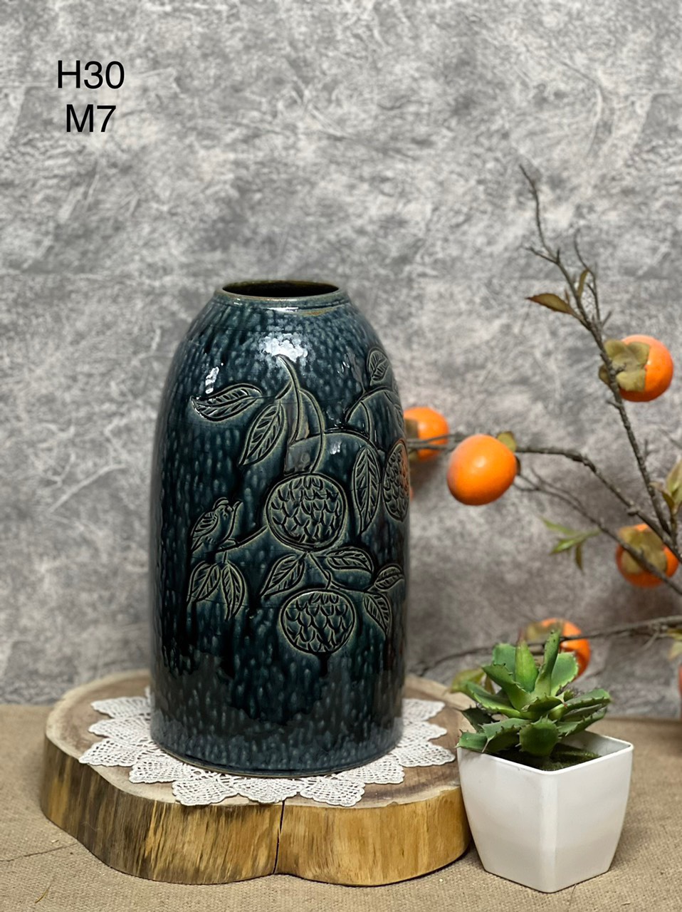 Lọ hoa gốm sứ Chuông H30 (2) Lọ hoa gốm sứ Chuông H30