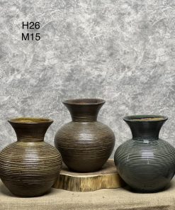 Lọ hoa gốm sứ Giỏ cua loe miệng