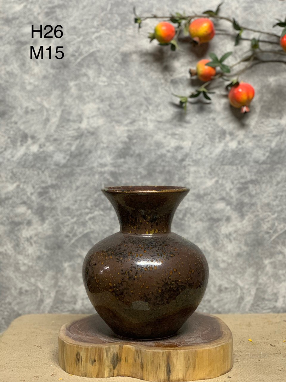 Lọ hoa gốm sứ Giỏ cua loe miệng (5)