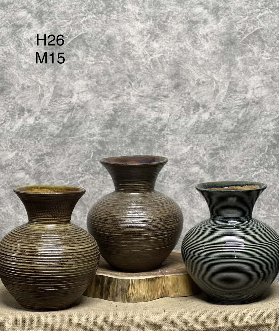 Lọ hoa gốm sứ Giỏ cua loe miệng