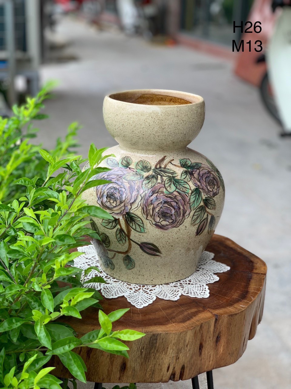 giỏ cua miệng tròn Bình hoa gốm Giỏ cua miệng tròn