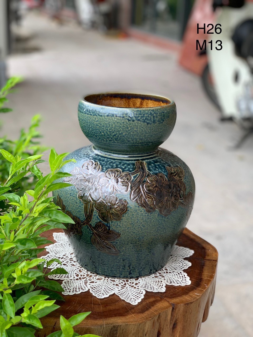 Bình hoa gốm Giỏ cua miệng tròn Bình hoa gốm Giỏ cua miệng tròn