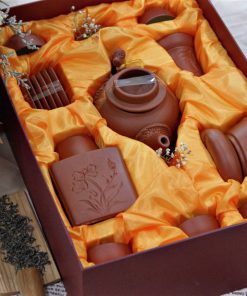 Bộ trà ấm đắp dạng set quà tặng